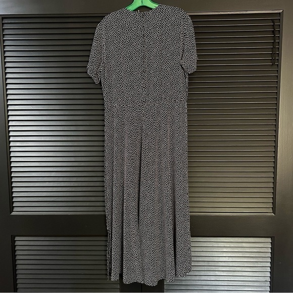 Vintage 90’s RomCom Style Long and Loose Black and White Polka Dot Dress, Size 6 - Picture 11 of 14